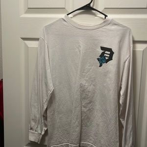 Primitive white long sleeve shirt with butterflies